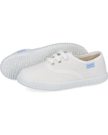 Sapatos de Menino ANGELITOS 121 ZAPATILLAS DE CORDONES PARA NIÑO BLANCO