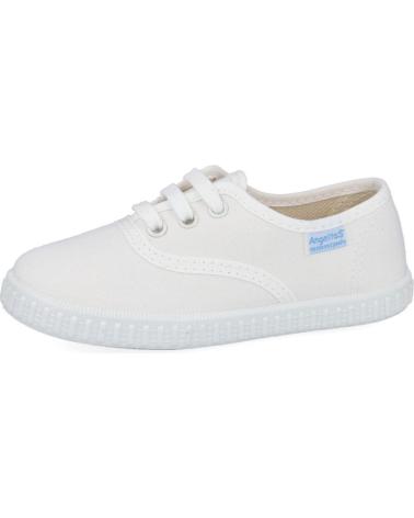 Sapatos de Menino ANGELITOS 121 ZAPATILLAS DE CORDONES PARA NIÑO BLANCO