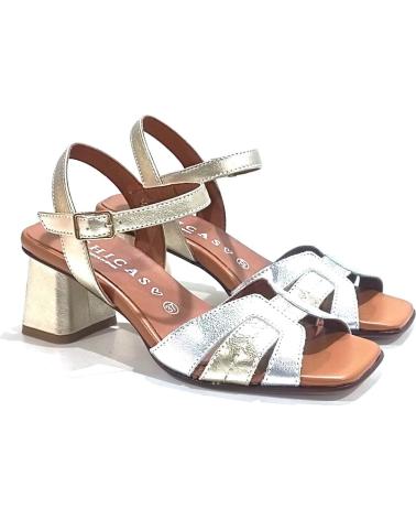 Sandali per Donna DCHICAS SANDALIA VESTIR DE PIEL CON TACON SAHARA PLATA