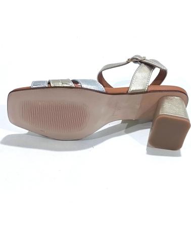 Sandali per Donna DCHICAS SANDALIA VESTIR DE PIEL CON TACON SAHARA PLATA