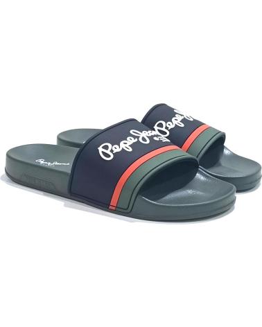 Zehansandalen-Madchen-De-Hombre-PEPE-JEANS-CHANCLAS-HOMBRE-SLIDER-PORTOBELLO-PMS70123-VERDE-VERDE