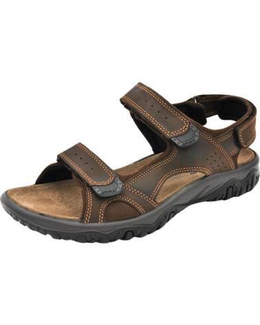 Sandali per Uomo IMAC 552870 SANDALIAS DE HOMBRE PIEL CON VELCRO MARRON MORO-MARRONE