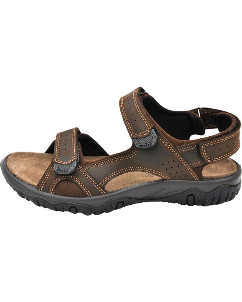 Sandali per Uomo IMAC 552870 SANDALIAS DE HOMBRE PIEL CON VELCRO MARRON MORO-MARRONE