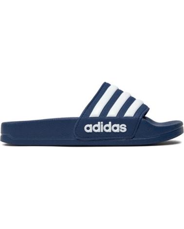 ADIDAS ADILETTE SHOWER K IF5978 - CIABATTE UNISEX BLU CON STRISCE BIANCHE DKBLUE-FTWWHT-DKBLUE