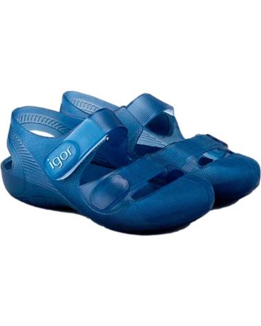 Infradito per Bambina e Bambino IGOR CANGREJERA CON CIARRE DE VELCRO AZUL
