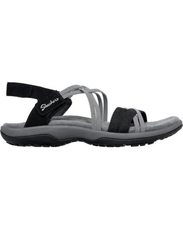 SKECHERS SANDALIAS MUJER MODELO REGGAE SLIM-TAKES TWO COLOR NEGRO BKC BKCC