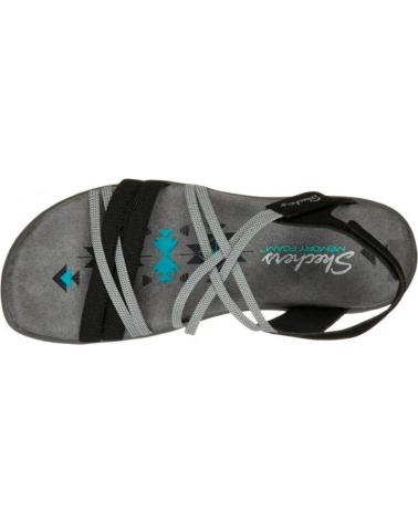 SKECHERS SANDALIAS MUJER MODELO REGGAE SLIM-TAKES TWO COLOR NEGRO BKC BKCC