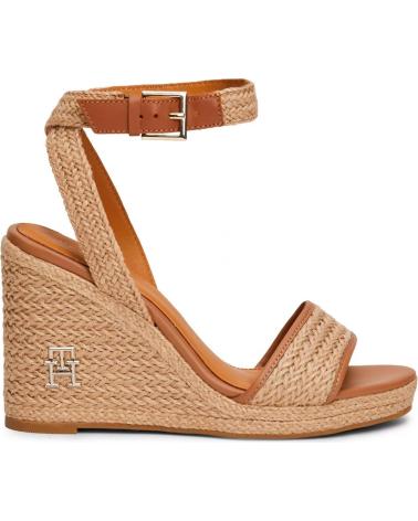 Sandálias de Mulher TOMMY HILFIGER SANDALIAS ETH ROPE HIGH WEDGE SANDAL BEIGE