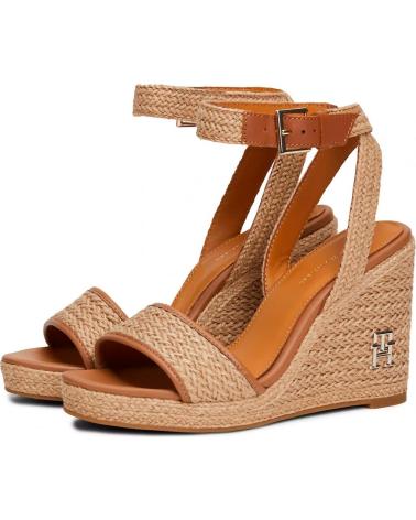 Sandálias de Mulher TOMMY HILFIGER SANDALIAS ETH ROPE HIGH WEDGE SANDAL BEIGE