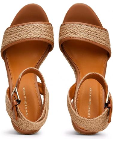 Sandálias de Mulher TOMMY HILFIGER SANDALIAS ETH ROPE HIGH WEDGE SANDAL BEIGE