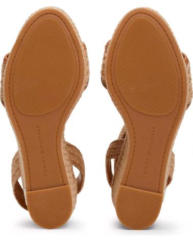 Sandálias de Mulher TOMMY HILFIGER SANDALIAS ETH ROPE HIGH WEDGE SANDAL BEIGE
