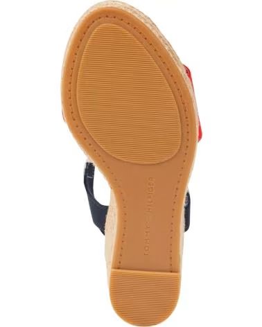 SANDALI DONNA TOMMY HILFIGER FW0FW08053 STRIPES WEDGE SANDAL MARINO