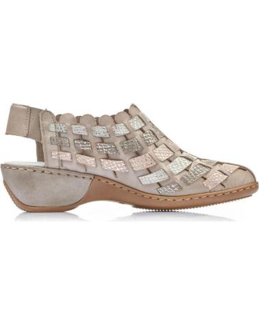 Sandales pour Femme RIEKER SANDALIA TRENZADA VESTIR PIEL 43 BEIG