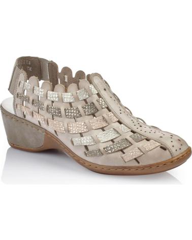 Sandales pour Femme RIEKER SANDALIA TRENZADA VESTIR PIEL 43 BEIG