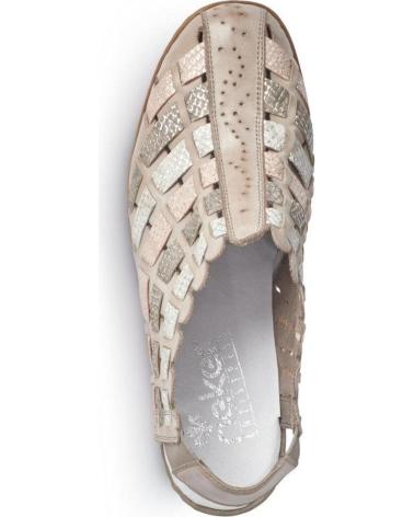 Sandales pour Femme RIEKER SANDALIA TRENZADA VESTIR PIEL 43 BEIG