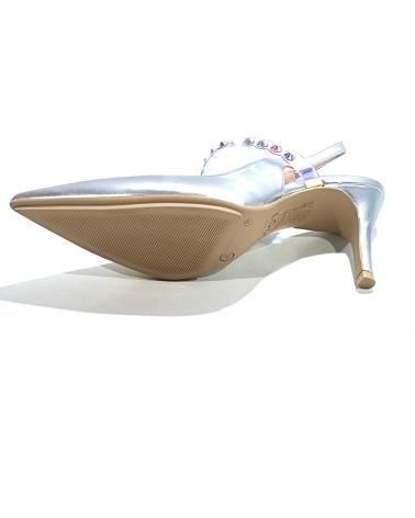 Sandalias de Mujer LODI ZAPATO VESTIR DE PIEL CON TACON PLATA