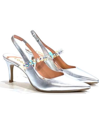Sandalias de Mujer LODI ZAPATO VESTIR DE PIEL CON TACON PLATA