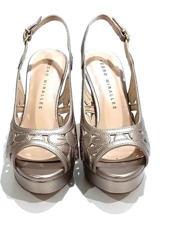 Sandalias de Mujer PEDRO MIRALLES SANDALIA VESTIR DE PIEL CON TACON Y PLATAFORMA HUMO HUMO
