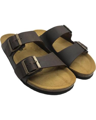 Sandalias de Hombre plakton CHANCLA PIEL BIO HOMBRE 175857 448-X MARRON