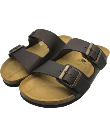 Sandalias de Hombre plakton CHANCLA PIEL BIO HOMBRE 175857 448-X MARRON