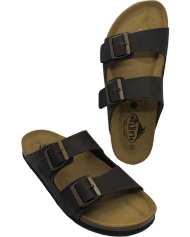 Sandalias de Hombre plakton CHANCLA PIEL BIO HOMBRE 175857 448-X MARRON