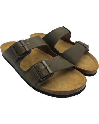 Sandalias de Hombre PLAKTON CHANCLA PIEL BIO HOMBRE 175857 731-X KAKI