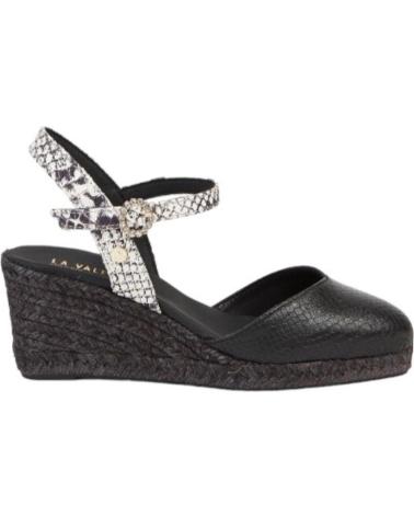Sandalias de Mujer LA VALETA ALPARGATAS NEGRAS NEGRO