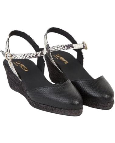Sandalias de Mujer LA VALETA ALPARGATAS NEGRAS NEGRO