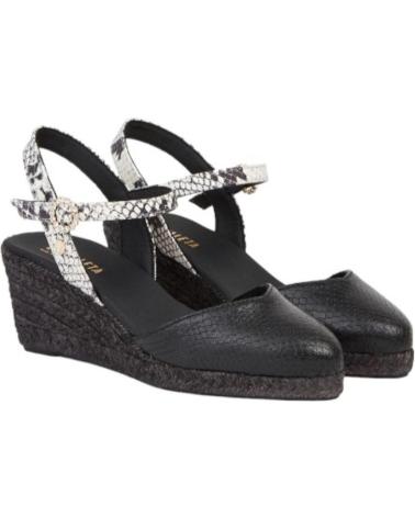 Sandalias de Mujer LA VALETA ALPARGATAS NEGRAS NEGRO