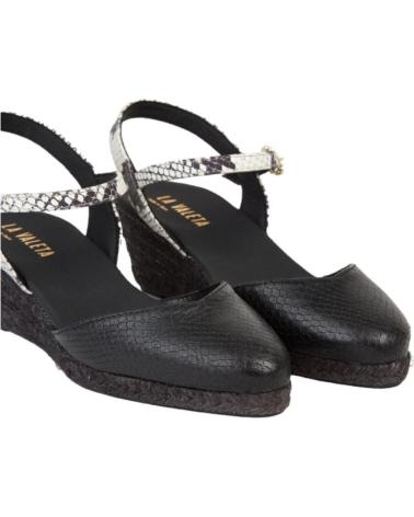 Sandalias de Mujer LA VALETA ALPARGATAS NEGRAS NEGRO