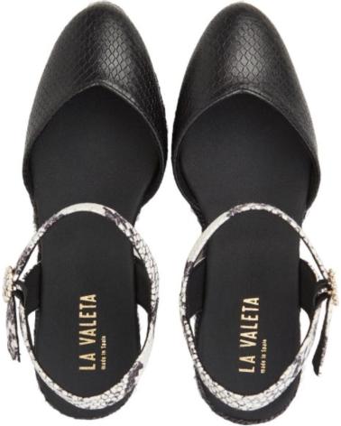 Sandalias de Mujer LA VALETA ALPARGATAS NEGRAS NEGRO