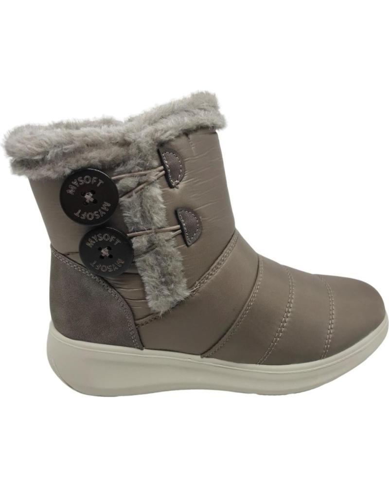 Botines-De-Mujer-MYSOFT-BOTIN-PELO-MUJER-23M565-TAUPE