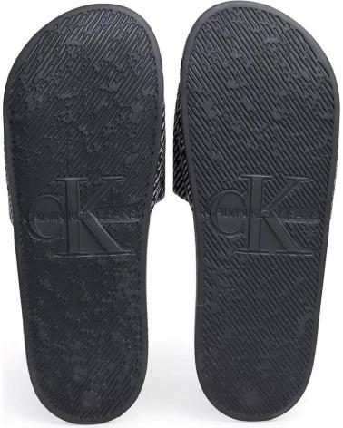 CALVIN KLEIN CHANCLAS SLIDE AOP NEGRO