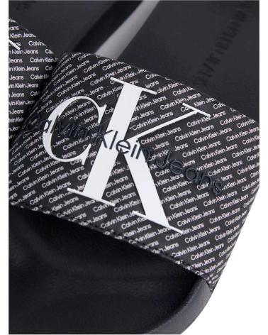 CALVIN KLEIN CHANCLAS SLIDE AOP NEGRO