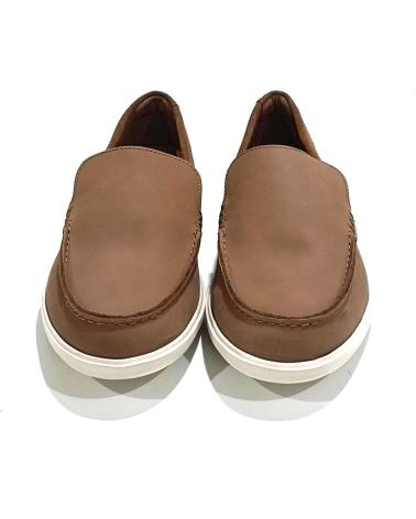 Scarpe-De-Hombre-CLARKS-ZAPATO-MOCASIN-DE-PIEL-CON-SUELA-DE-GOMA-TAN