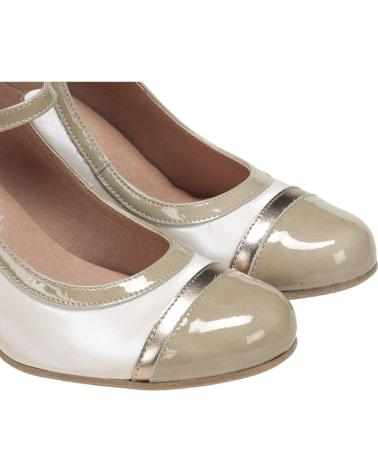 DORKING SAURA COMBINED HEELED PUMPS CREAM PEARL SAURA CREMA PERLA