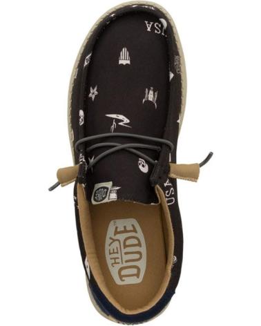 Zapatos de Hombre HEY DUDE ZAPATILLAS LONA WALLY STARS HOMBRE MARINO AZUL