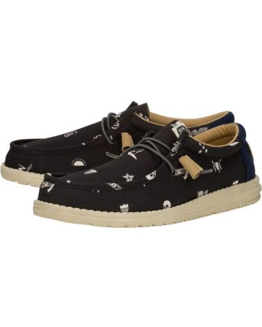 Zapatos de Hombre HEY DUDE ZAPATILLAS LONA WALLY STARS HOMBRE MARINO AZUL