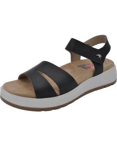 Sandalias de Mujer FLUCHOS - SANDALIAS DE MUJER SUELA FLEXIBLE CIERRE DE VEL TIBET NEGRO