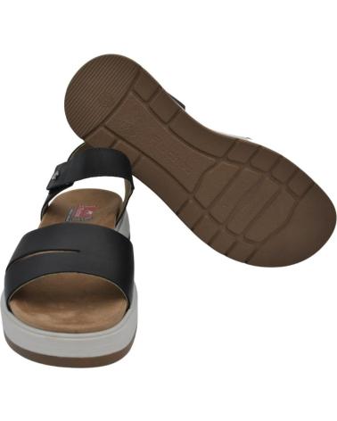 Sandalias de Mujer FLUCHOS - SANDALIAS DE MUJER SUELA FLEXIBLE CIERRE DE VEL TIBET NEGRO