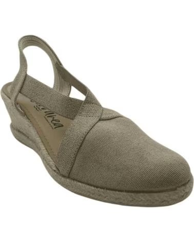 Sandálias de Mulher  ZAPATILLA ESPARTENA MUJER MEDITERRANEA 20190 BEIG