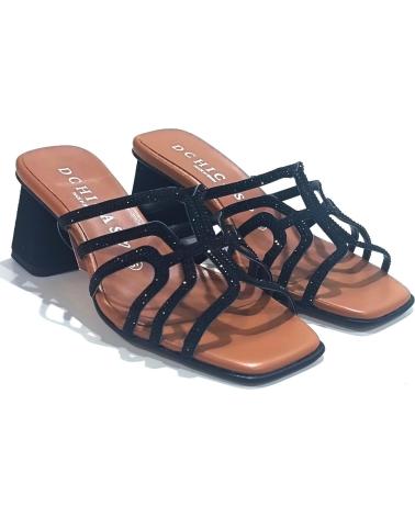 Sandali per Donna DCHICAS SANDALIA VESTIR DE PIEL CON TACON NEGRO