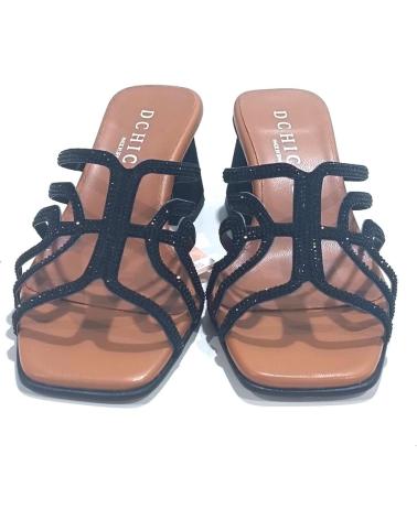 Sandali per Donna DCHICAS SANDALIA VESTIR DE PIEL CON TACON NEGRO