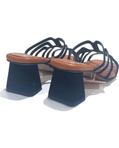 Sandali per Donna DCHICAS SANDALIA VESTIR DE PIEL CON TACON NEGRO