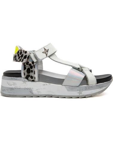 Sandalias de Mujer CETTI 1316 PIEL BLANCA-LEO BLANCO
