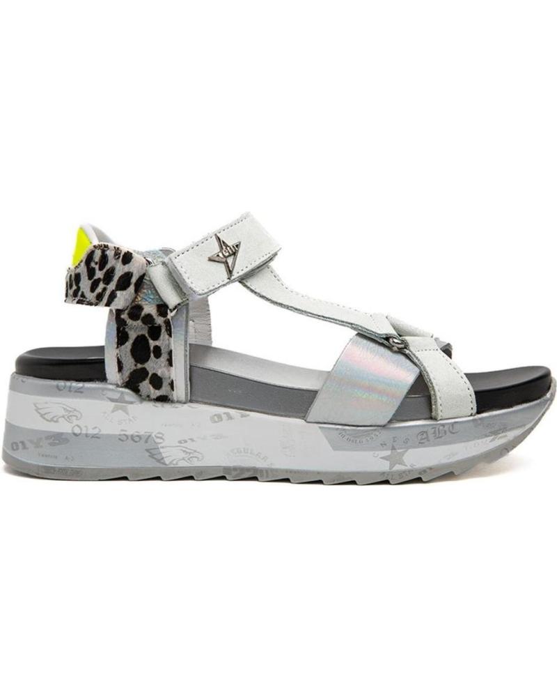 Sandalias de Mujer CETTI 1316 PIEL BLANCA-LEO BLANCO
