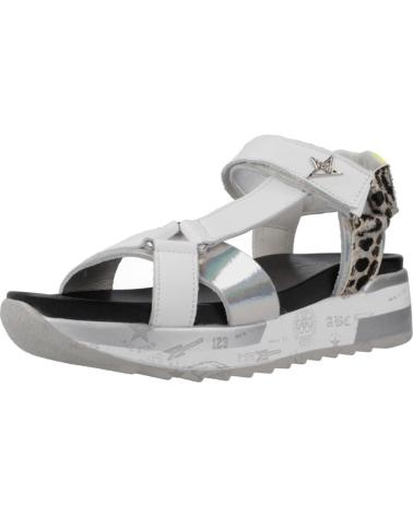 Sandalias de Mujer CETTI 1316 PIEL BLANCA-LEO BLANCO