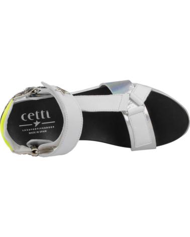 Sandalias de Mujer CETTI 1316 PIEL BLANCA-LEO BLANCO