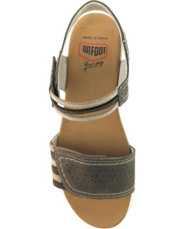 Sandalias de Mujer ON FOOT BORA 90500 PIEL KAKI
