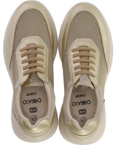 Sapatilhas de Mulher chika10 SANZ 01461 ORO-GOLD